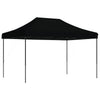 Musta taitettava pop-up juhlateltta Marguerita 410x279x315cm