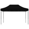 Musta taitettava pop-up juhlateltta Marguerita 410x279x315cm