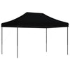 Musta taitettava pop-up juhlateltta Marguerita 410x279x315cm