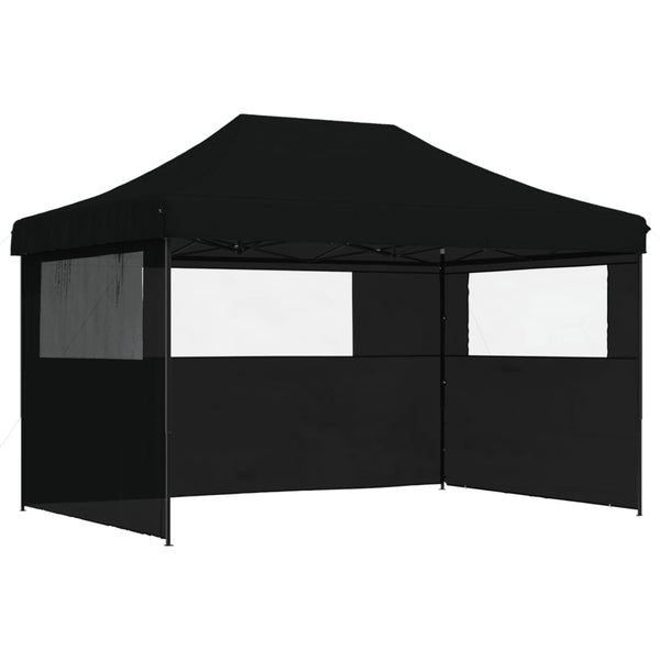 Musta taitettava pop-up juhlateltta Marguerita (3 sivuseinällä)
