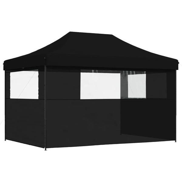Musta taitettava pop-up juhlateltta Marguerita (3 sivuseinällä)