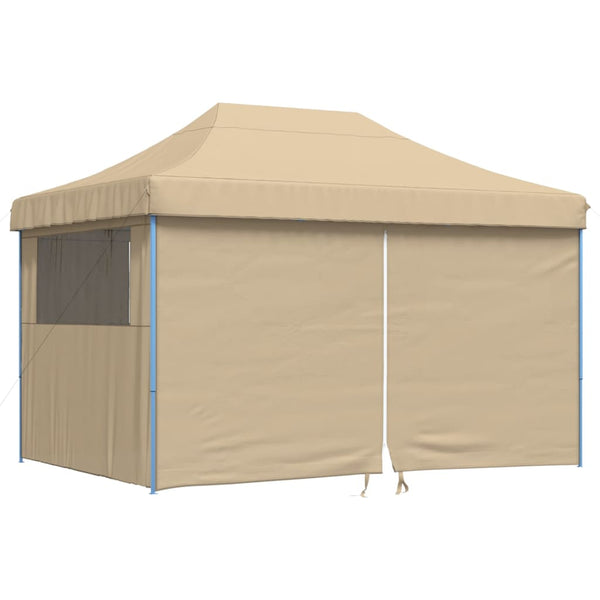 Beige taitettava pop-up juhlateltta Marguerita (4 sivuseinällä)