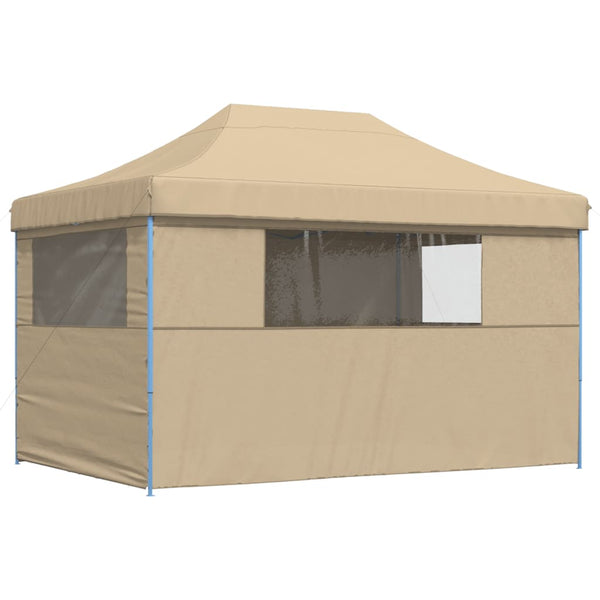 Beige taitettava pop-up juhlateltta Marguerita (4 sivuseinällä)