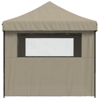 Taitettava pop-up juhlateltta 4 sivuseinällä taupe