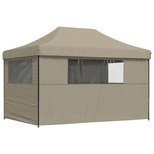 Taupe taitettava pop-up juhlateltta Marguerita (4 sivuseinällä)