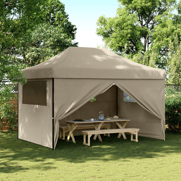 Taupe taitettava pop-up juhlateltta Marguerita (4 sivuseinällä)