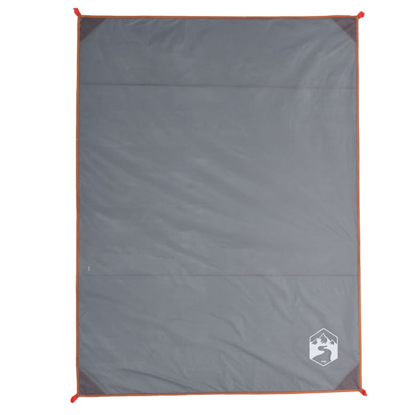 Piknikhuopa maatapeilla harmaa ja oranssi 205x155 cm