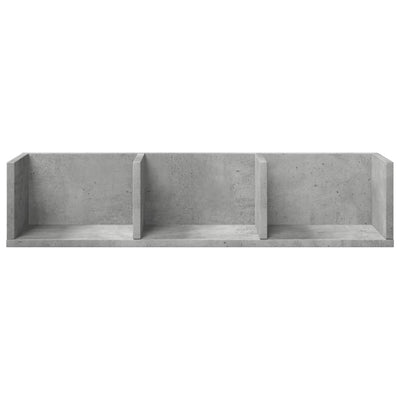 Seinäkaapit 2 kpl betoninharmaa 75x18x16,5 cm tekninen puu