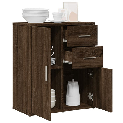 Senkki ruskea tammi 60x31x70 cm tekninen puu