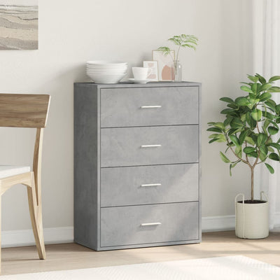 Senkki betoninharmaa 60x31x84 cm tekninen puu