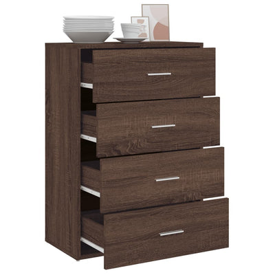 Senkki ruskea tammi 60x31x84 cm tekninen puu