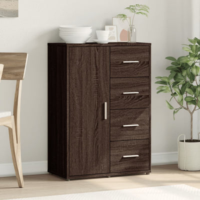 Senkki ruskea tammi 60x31x84 cm tekninen puu