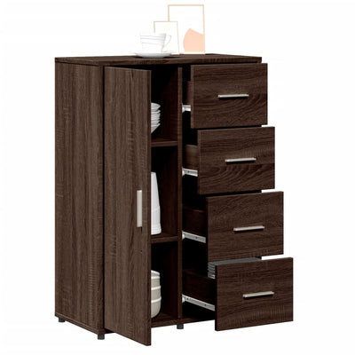 Senkki ruskea tammi 60x31x84 cm tekninen puu