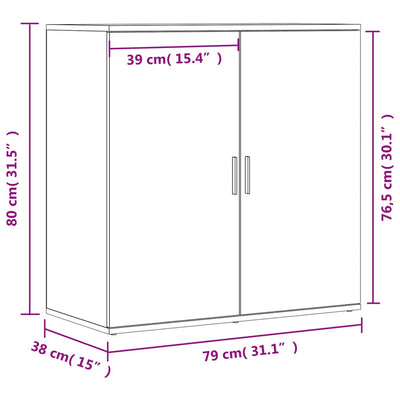 Senkki harmaa Sonoma 79x38x80 cm tekninen puu