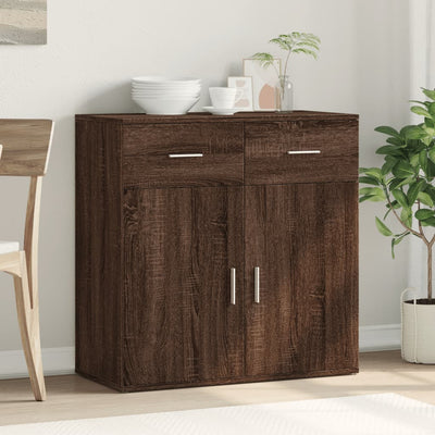 Senkki ruskea tammi 79x38x80 cm tekninen puu