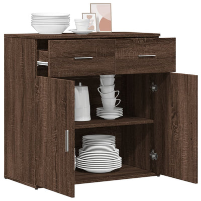 Senkki ruskea tammi 79x38x80 cm tekninen puu