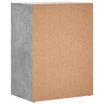 Betoninharmaa senkki Vicuta 60x39x80cm (puinen)