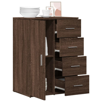 Senkki ruskea tammi 59x39x80 cm tekninen puu