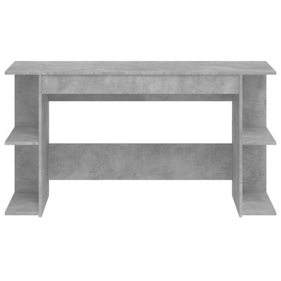 Työpöytä betoninharmaa 140x50x75 cm tekninen puu