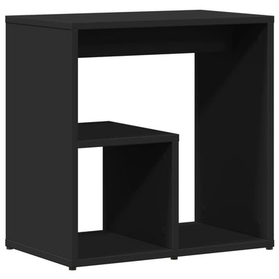 Sivupöydät 2 kpl musta 50x30x50 cm tekninen puu