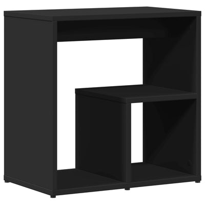 Sivupöydät 2 kpl musta 50x30x50 cm tekninen puu