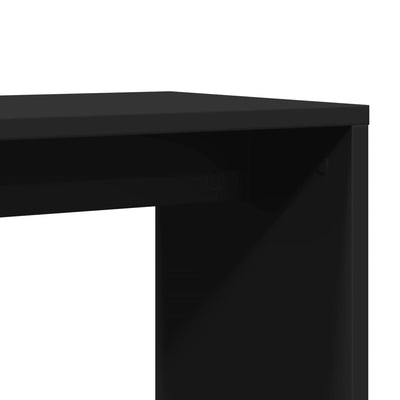 Sivupöydät 2 kpl musta 50x30x50 cm tekninen puu