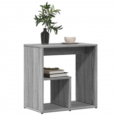 Sivupöydät 2 kpl harmaa Sonoma 50x30x50 cm tekninen puu