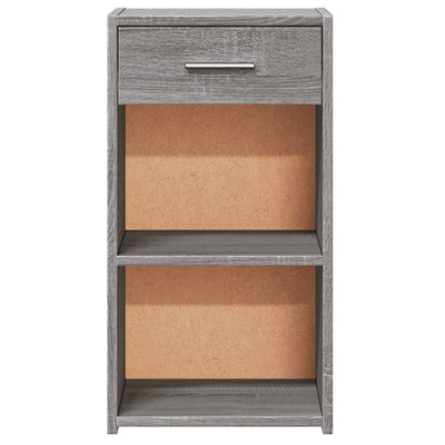 Yöpöydät 2 kpl harmaa Sonoma 35x34x65 cm tekninen puu