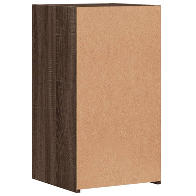 Yöpöydät 2 kpl ruskea tammi 35x34x65 cm tekninen puu