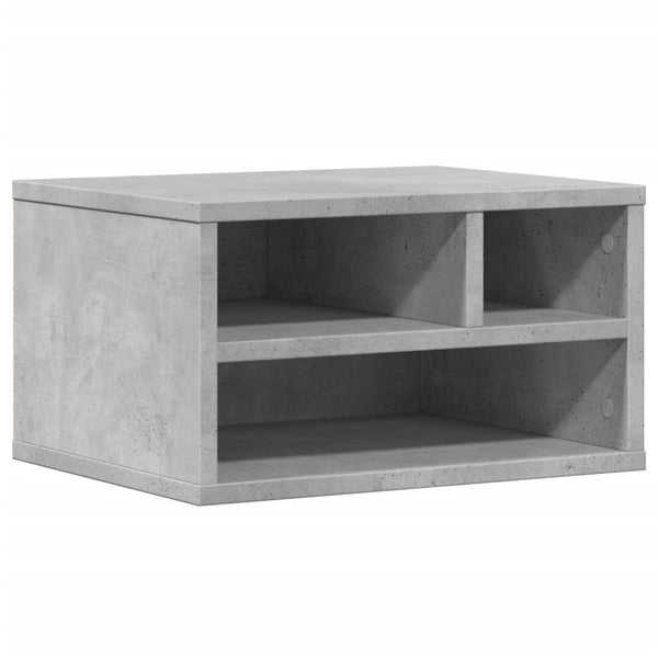 Tulostinteline betoninharmaa 40x32x22,5 cm tekninen puu