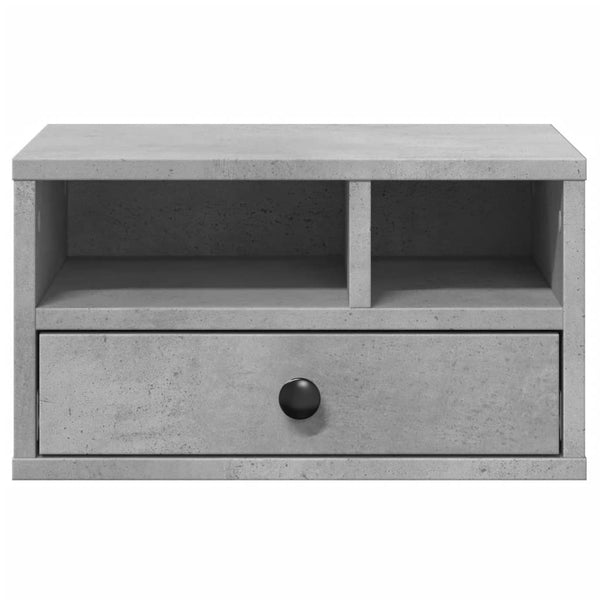 Tulostinteline betoninharmaa 40x32x22,5 cm tekninen puu