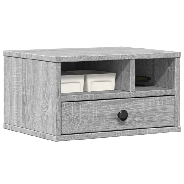 Tulostinteline harmaa Sonoma 40x32x22,5 cm tekninen puu