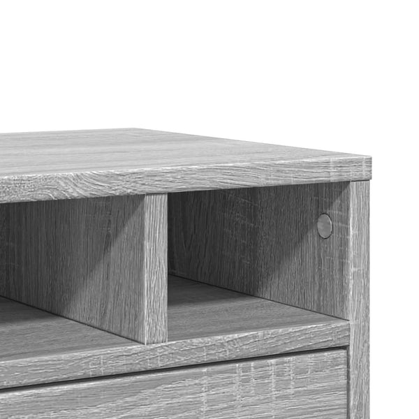 Tulostinteline harmaa Sonoma 40x32x22,5 cm tekninen puu