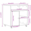 Tulostinteline pyörillä Sonoma-tammi 60x50x67 cm