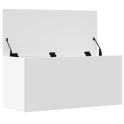 Säilytyslaatikko valkoinen 100x42x46 cm tekninen puu