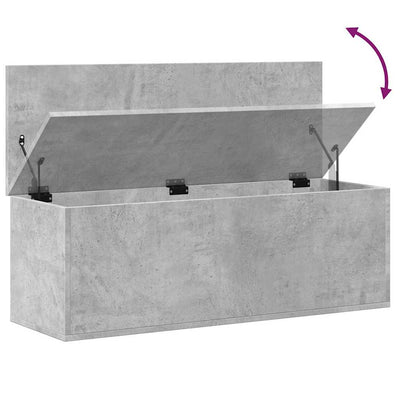 Betoninharmaa säilytyslaatikko Cimbru 102x35x35cm (puinen)