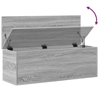 Säilytyslaatikko harmaa Sonoma 102x35x35 cm tekninen puu