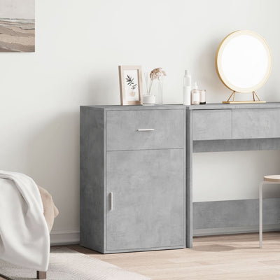 Säilytyskaappi betoninharmaa 56,5x39x90 cm lastulevy