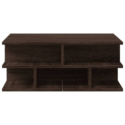 Sohvapöytä ruskea tammi 70x70x29 cm tekninen puu