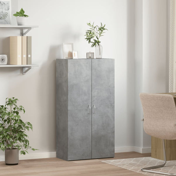 Arkistokaappi betoninharmaa 60x32x115 cm tekninen puu