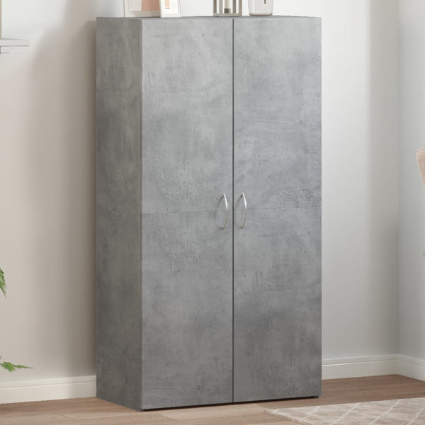 Arkistokaappi betoninharmaa 60x32x115 cm tekninen puu
