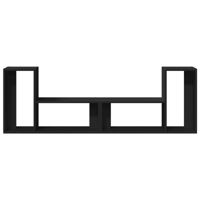 TV-tasot 2 kpl musta 75x30x50 cm tekninen puu