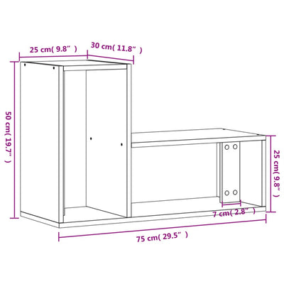 Sonoma-tammi tv-tasot Blagu 75x30x50cm (2 kpl lastulevy)