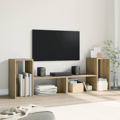 TV-tasot 2 kpl Sonoma-tammi 75x30x50 cm lastulevy