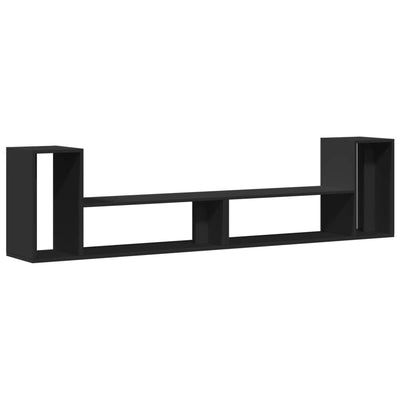 TV-tasot 2 kpl musta 100x30x50 cm tekninen puu