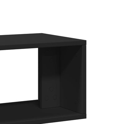 TV-tasot 2 kpl musta 100x30x50 cm tekninen puu