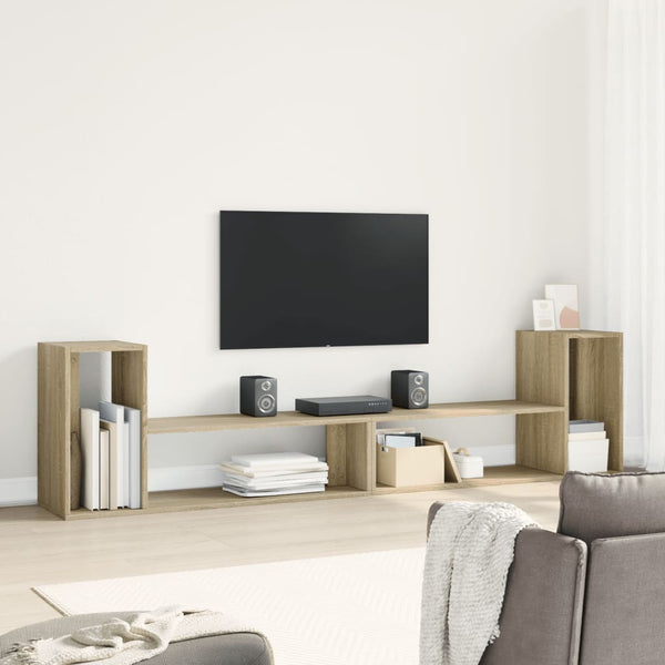 TV-tasot 2 kpl Sonoma-tammi 100x30x50 cm lastulevy
