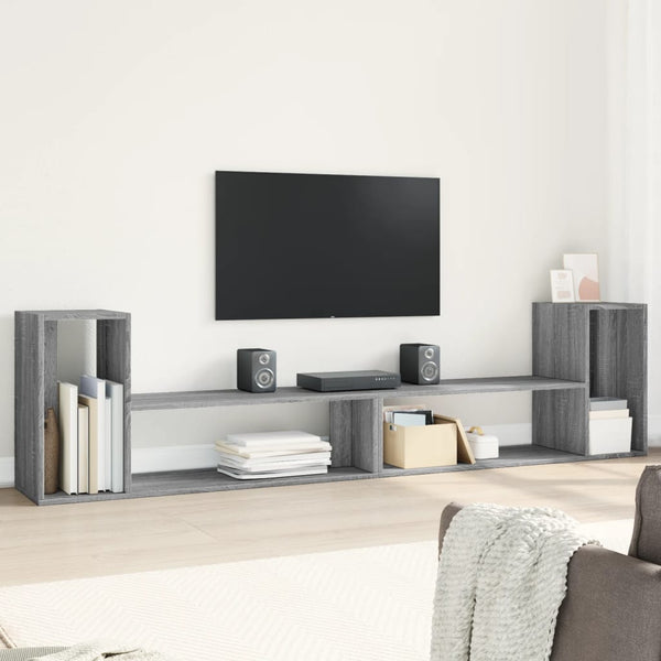 TV-tasot 2 kpl harmaa Sonoma 100x30x50 cm tekninen puu
