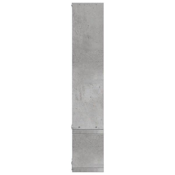 Seinähylly betoninharmaa 96x12x64 cm tekninen puu