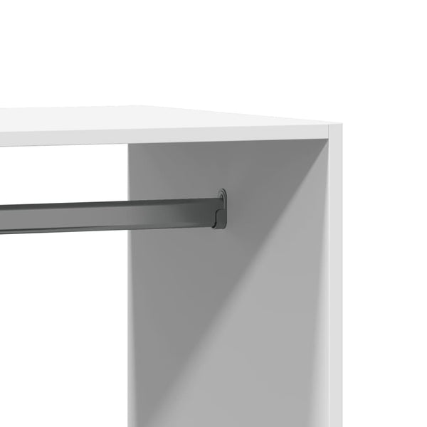 Vaatekaappi valkoinen 77x48x102 cm lastulevy
